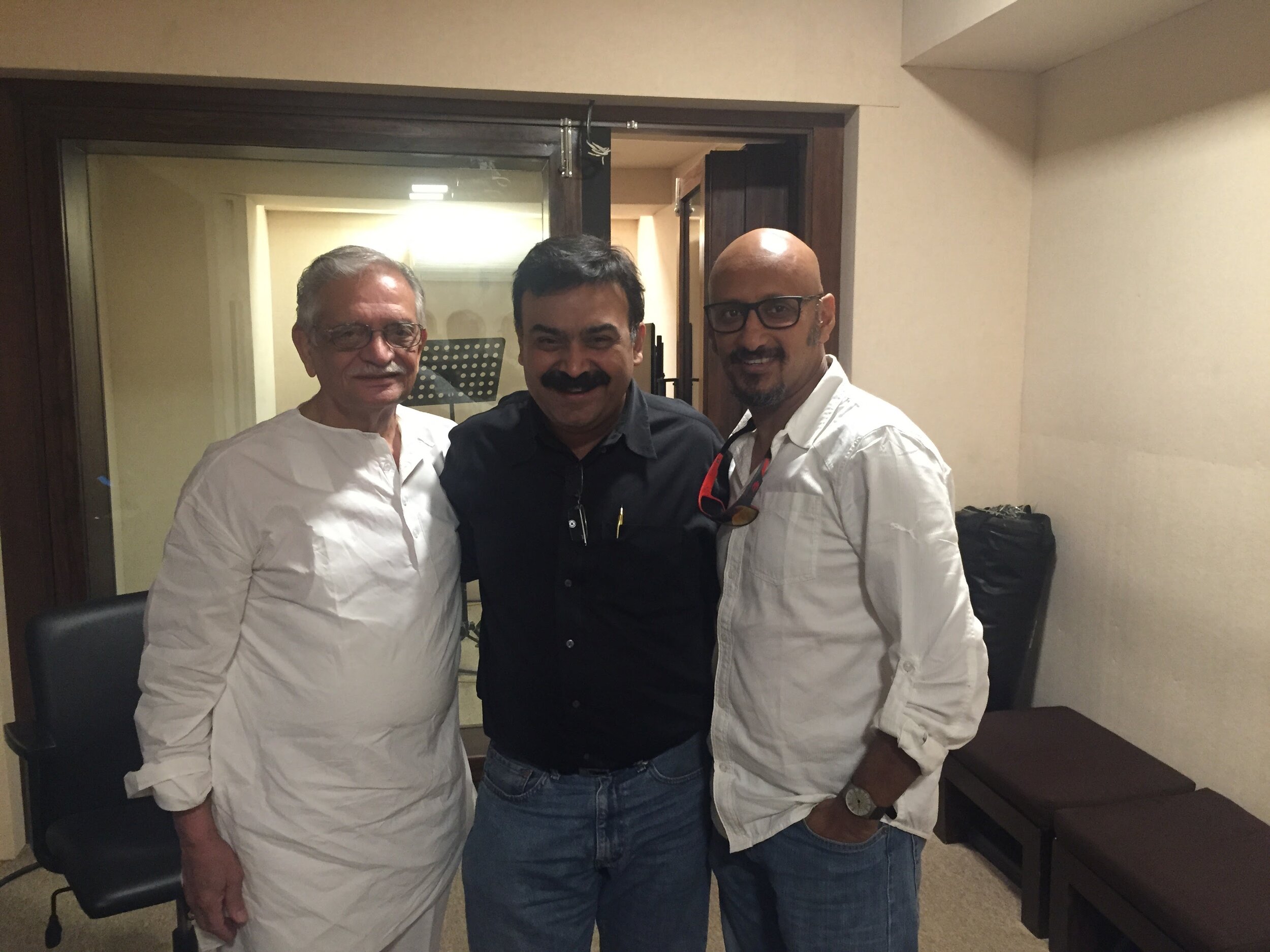 With Gulzaar Sahab and Shantanu Moitra