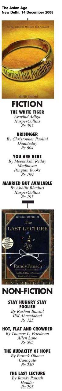 Asian Age bestseller list 14 Dec 08