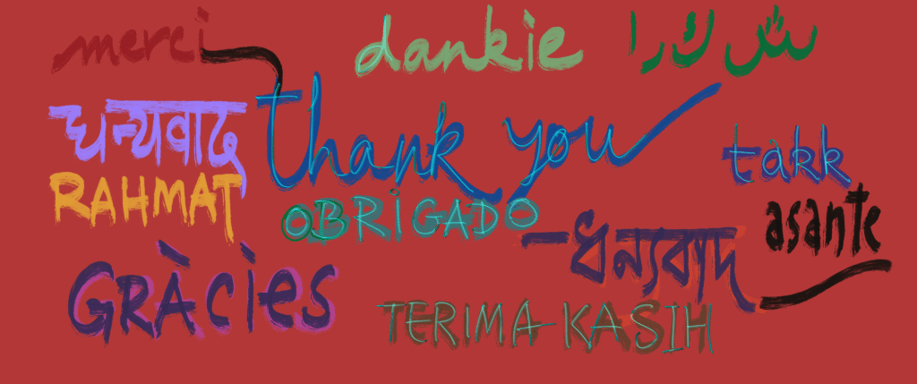 Thank you in many languages