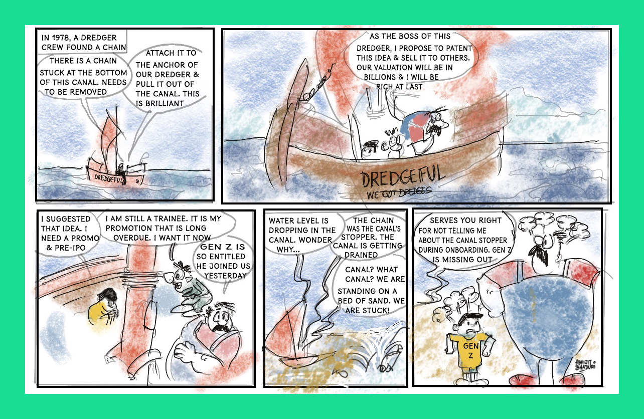 Cartoon_when a canal's stopper was opened