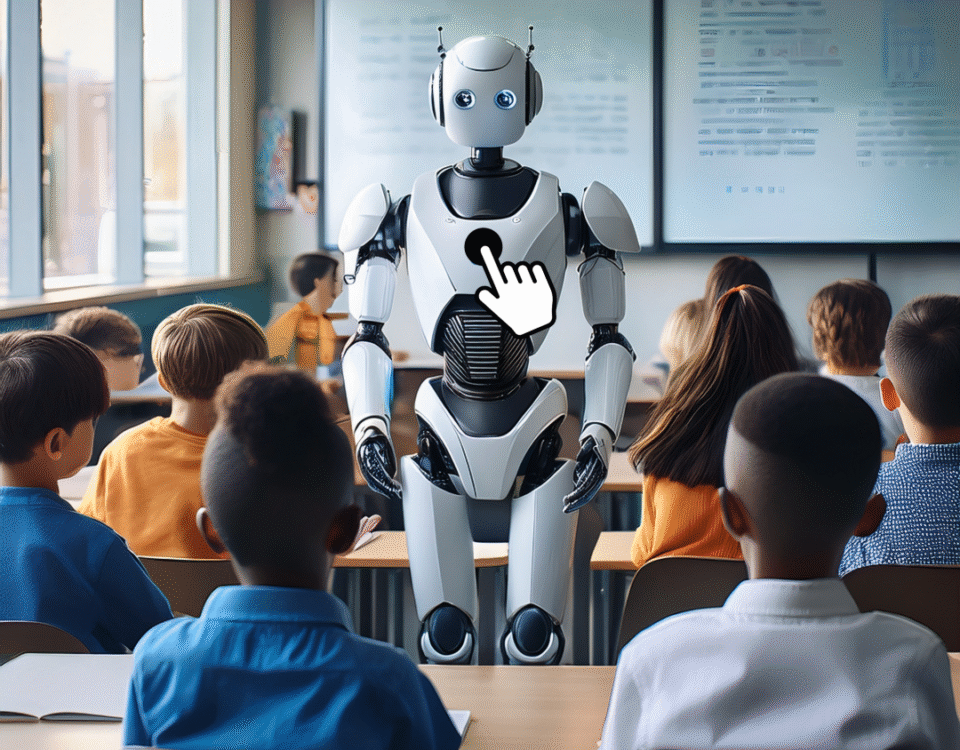 Robot teaching in a classroom