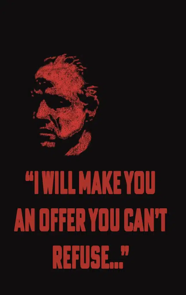 Iconic red portrait and bold text saying, "I will make you an offer you can’t refuse," symbolizing the need to redefine high potential for the AI era.