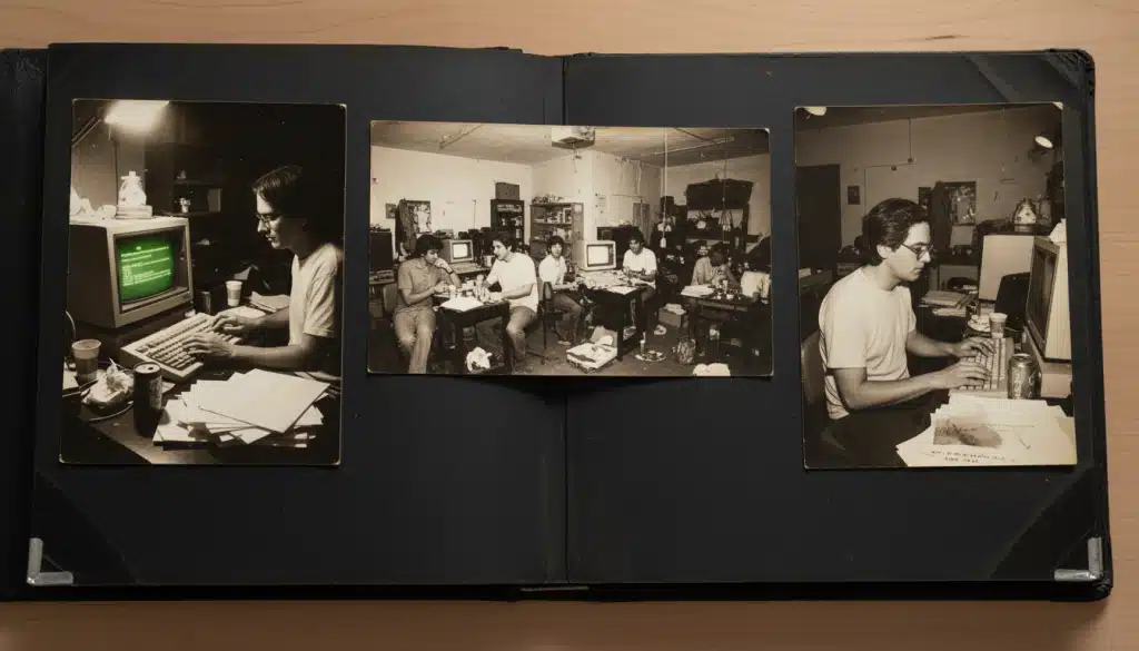 Vintage photos show Sumer Datta's early days in a garage, highlighting his journey from local projects to becoming a global sensation.